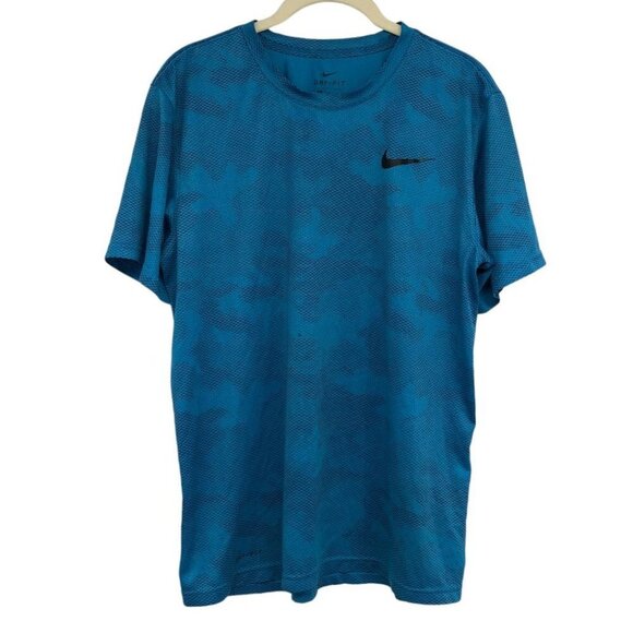 Nike Men's Blue Dri-Fit Digital Camo Short  Sleeve Athletic T-Shirt size M - Picture 13 of 13